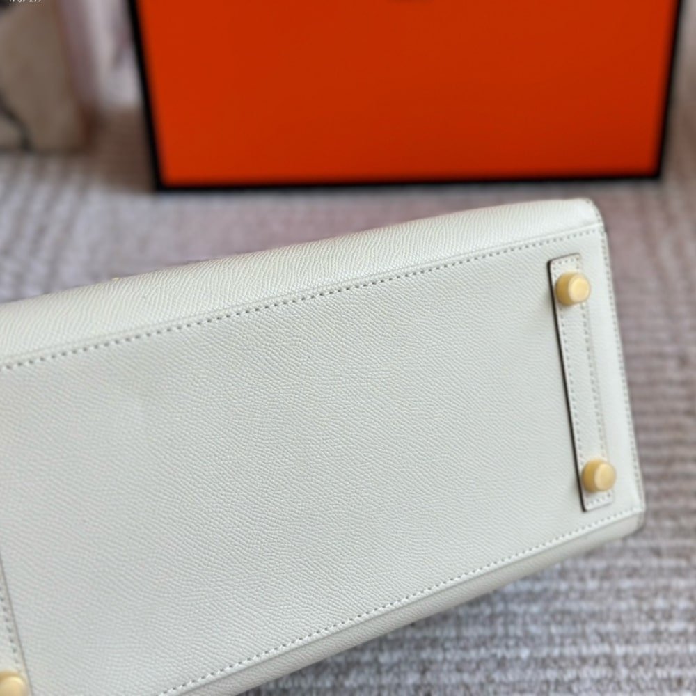 H**me5 Birkin 30 Togo Mushroom White 30Cm