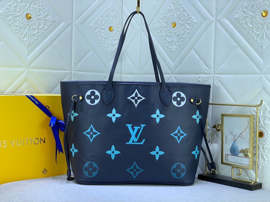 L0vis Vvtt0n Neverfull Mm Monogram Empreinte Blue 31Cm M46514