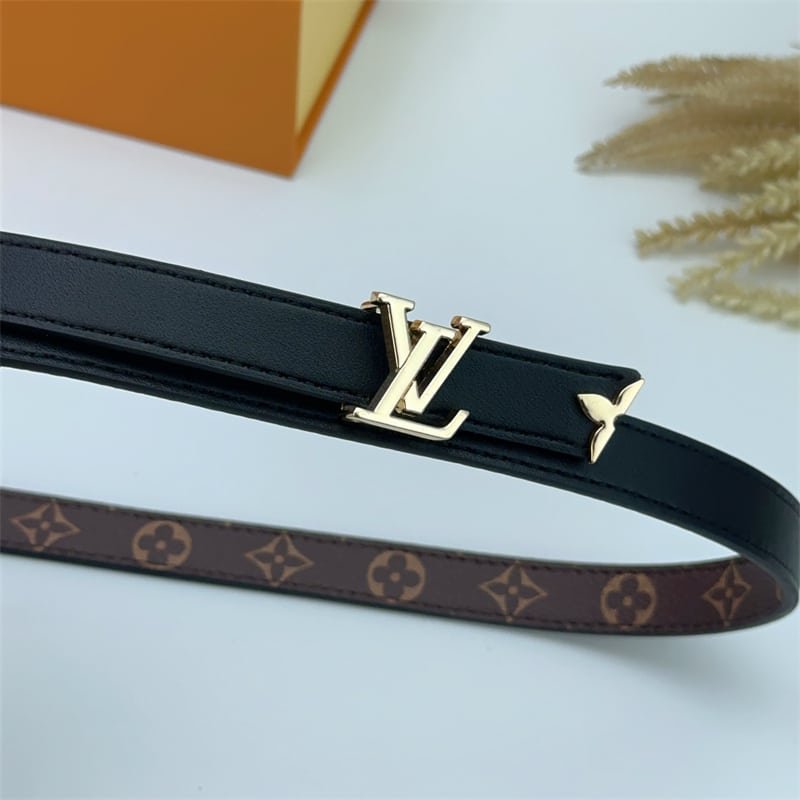 L0vis Vvtt0n Pretty Lv Double Sided Belt Black 20Mm M8232X