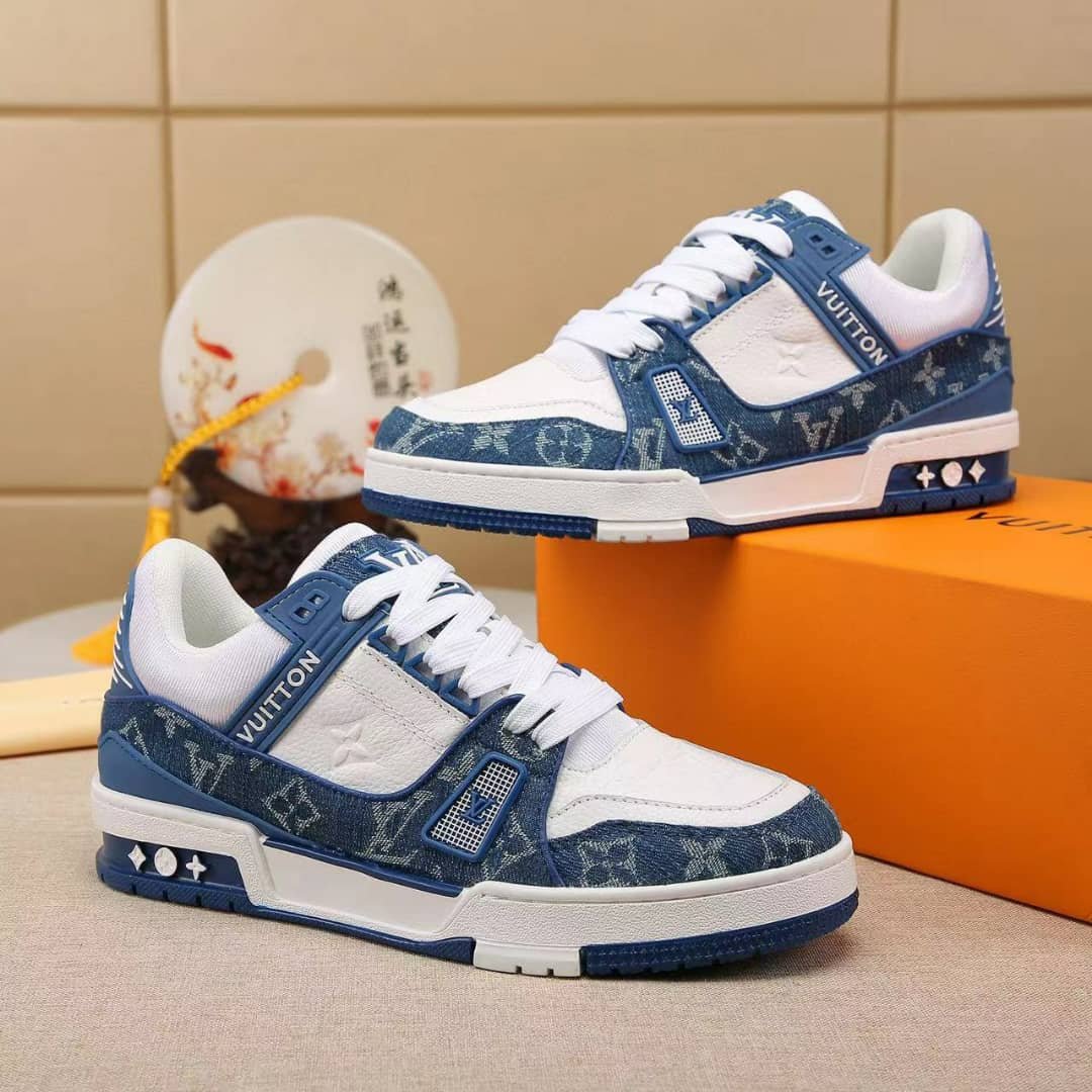L0vis Vvtt0n Trainer Sneakers Blue And White 1A9Jgv