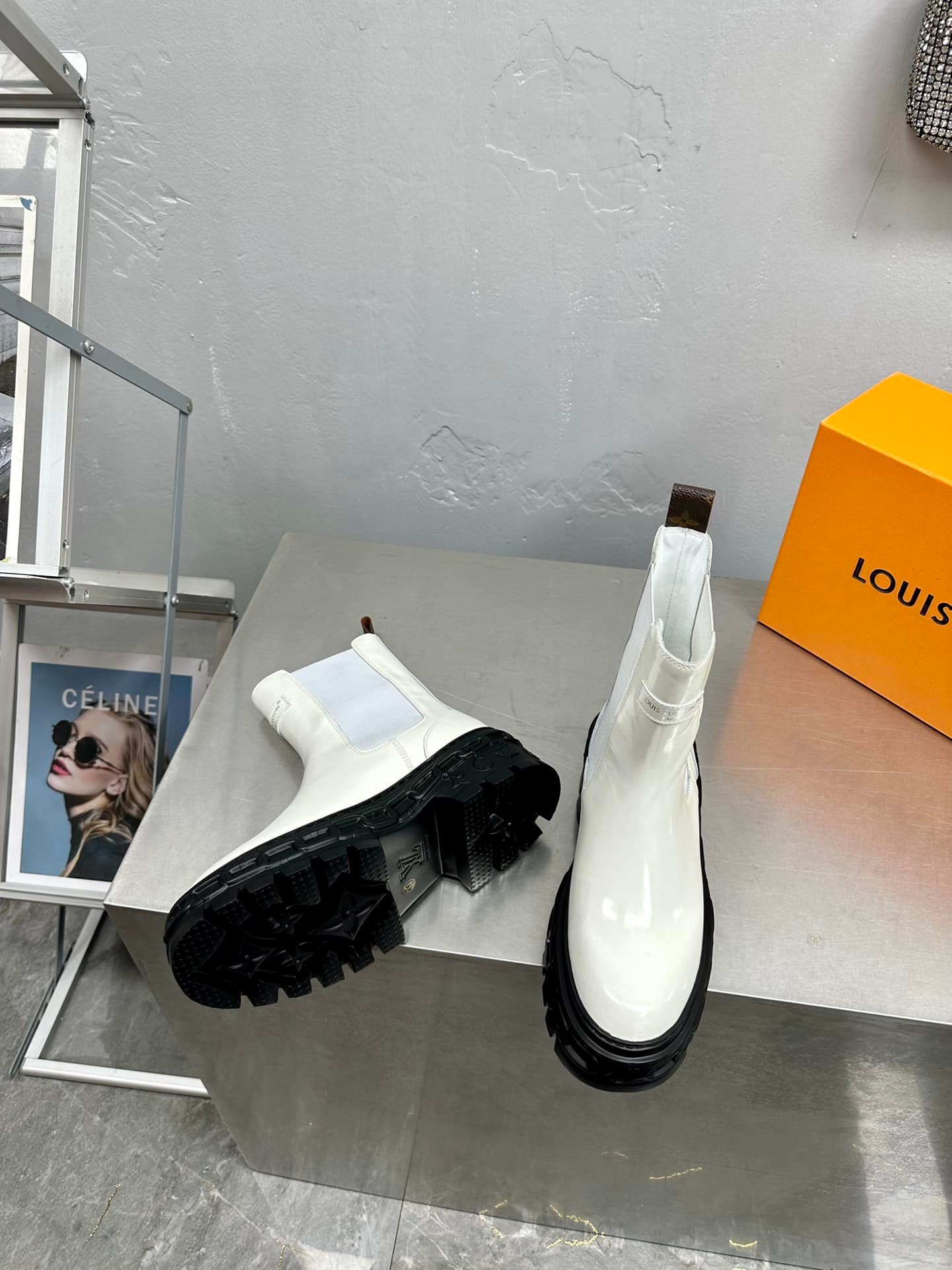 L0vis Vvtt0n Lv Record Chelsea Boot White 1Ac7Yx