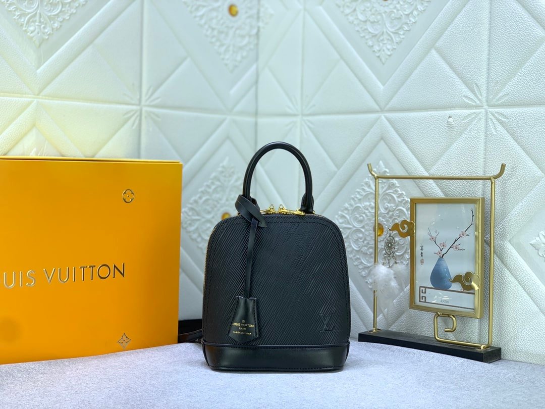 L0vis Vvtt0n Alma Backpack Epi Leather Black 20Cm M25103