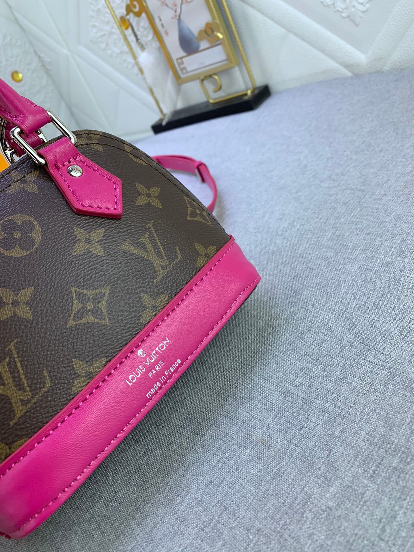L0vis Vvtt0n Mini Alma Monogram Canvas Mix With Pink 18Cm M83206