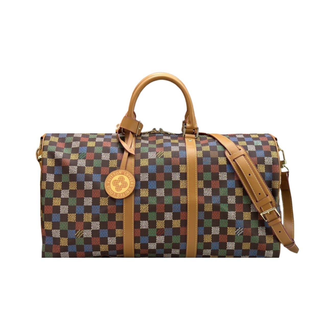 L0vis Vvtt0n Keepall Bandoulière 50 Leather Trim Muticolor 50Cm