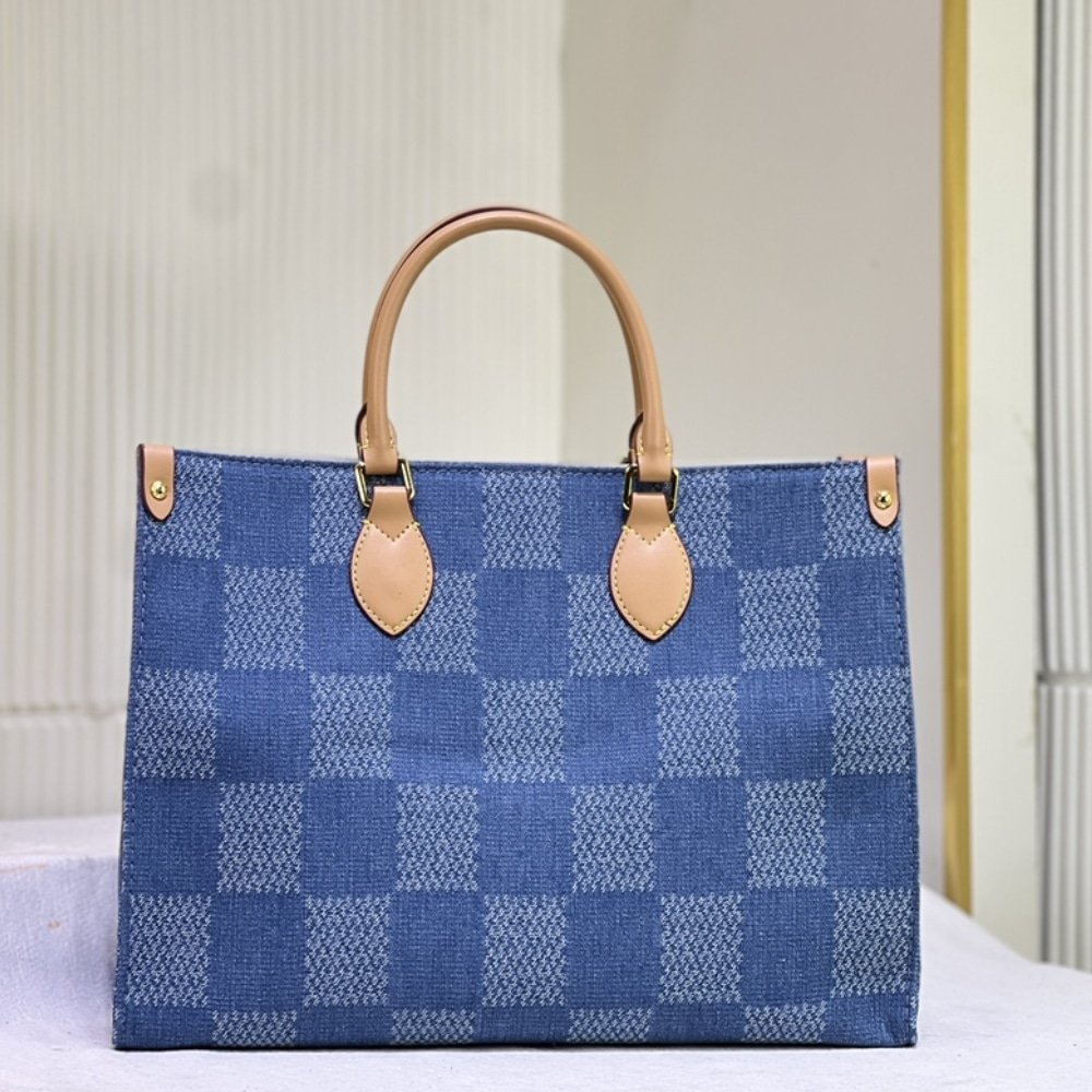 L0vis Vvtt0n On The Go MM Damier Denim Blue 35Cm