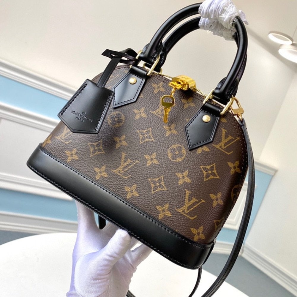 [S*per Vip 1:1] L0vis Vvtt0n Alma Bb Monogram Canvas Black 23Cm