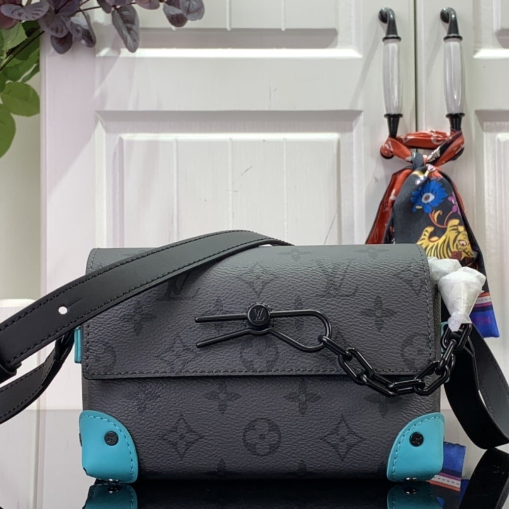 [S*per Vip 1:1] L0vis Vvtt0n Steamer Wearable Wallet Monogram Eclipse Reverse Turquoise 18Cm M11496