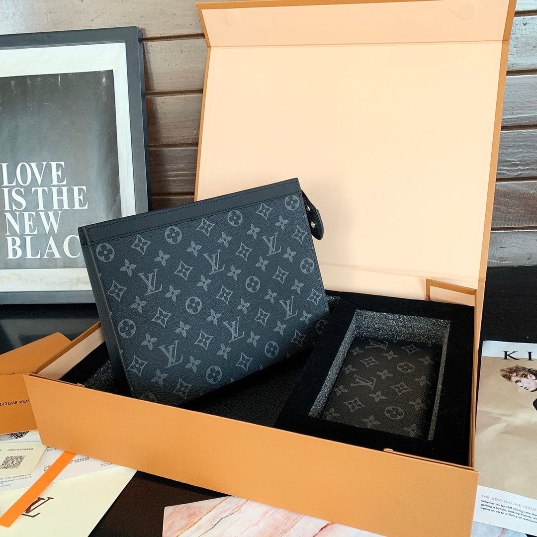 L0vis Vvtt0n Voyage Mm Pochette Clutch Monoram Black 26Cm M61692