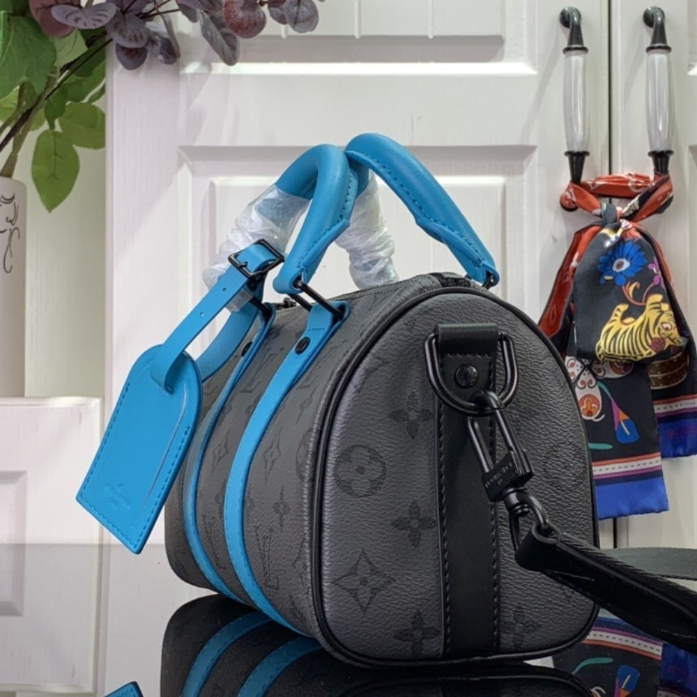 [S*per Vip 1:1] L0vis Vvtt0n Keepall Bandoulière 25 Monogram Eclipse Reverse Turquoise 25Cm M11645