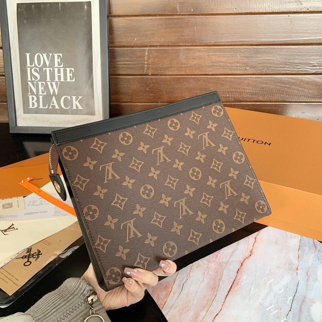 L0vis Vvtt0n Voyage Mm Pochette Clutch Monogram Brown 26Cm