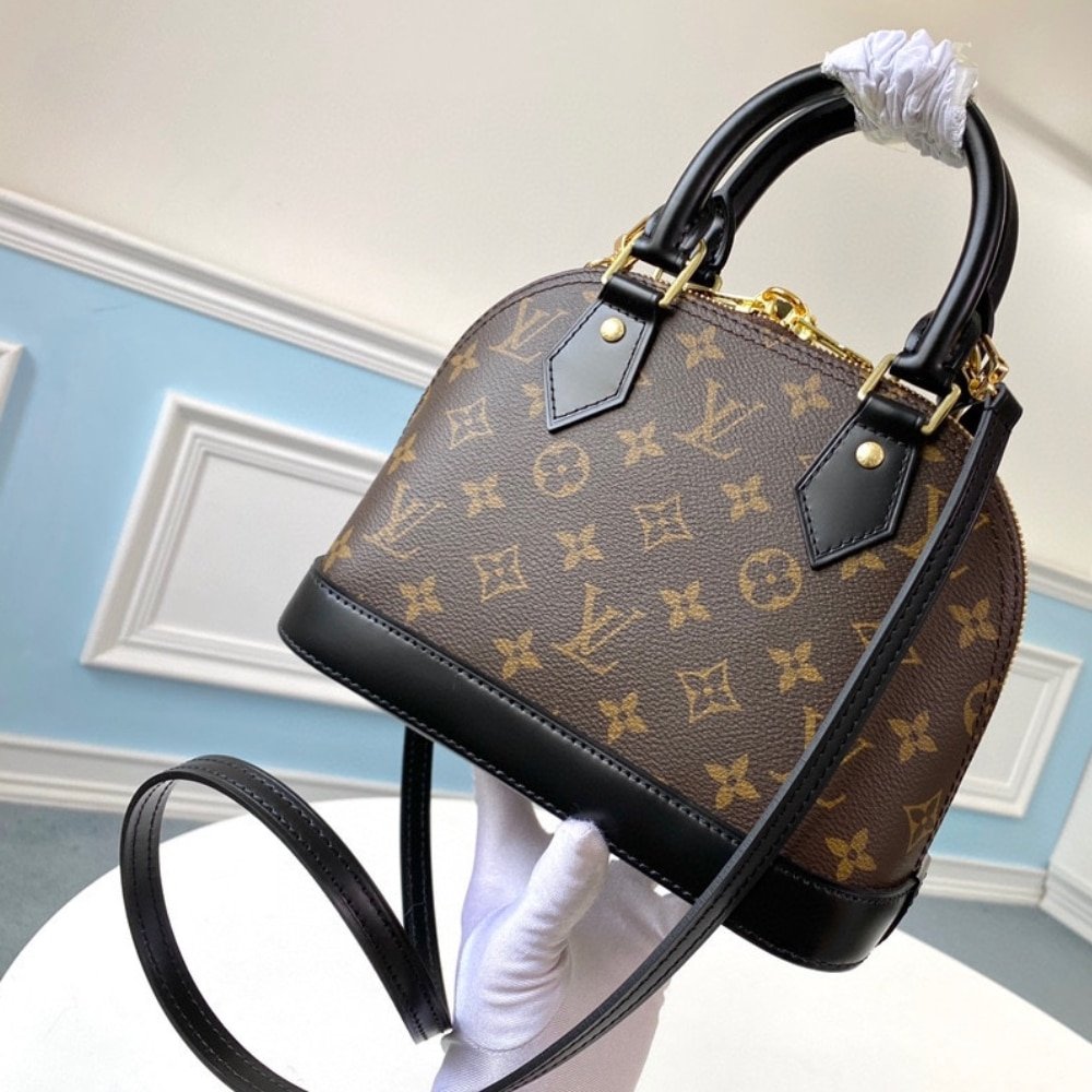 [S*per Vip 1:1] L0vis Vvtt0n Alma Bb Monogram Canvas Black 23Cm