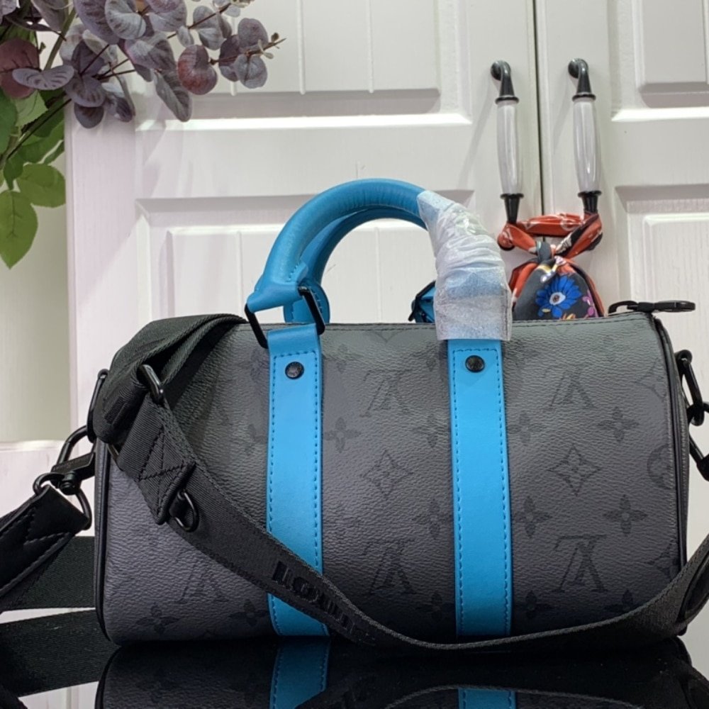 [S*per Vip 1:1] L0vis Vvtt0n Keepall Bandoulière 25 Monogram Eclipse Reverse Turquoise 25Cm M11645