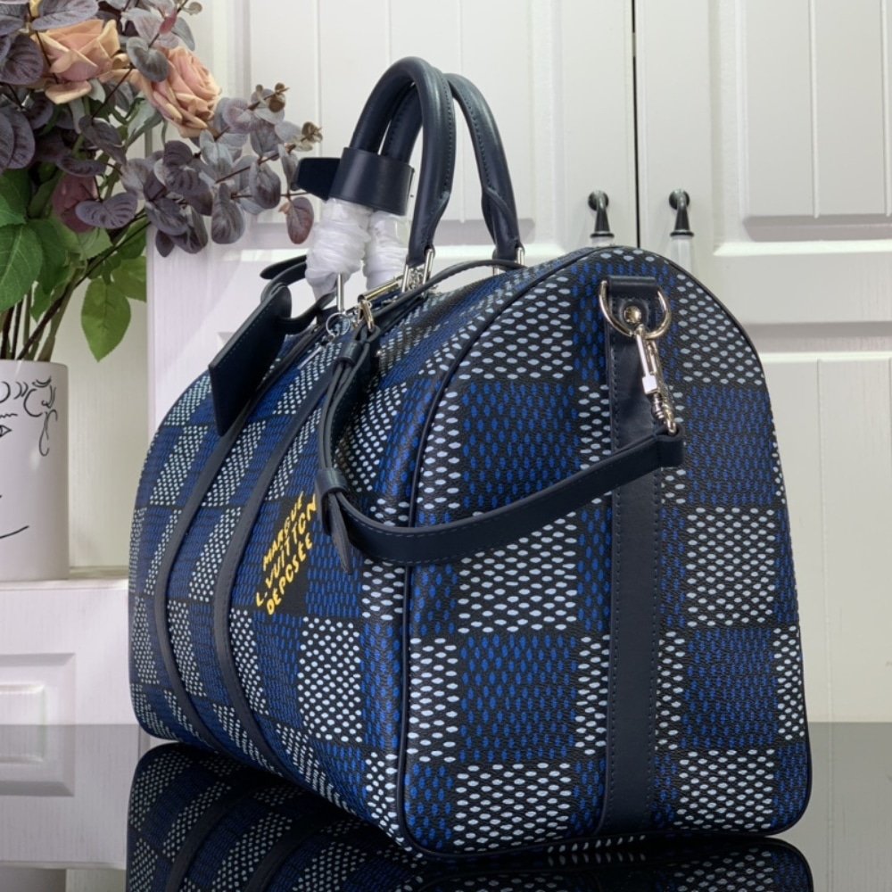 L0vis Vvtt0n Keepall Bandoulière 50 Damier Heritage Blue 50Cm N40861