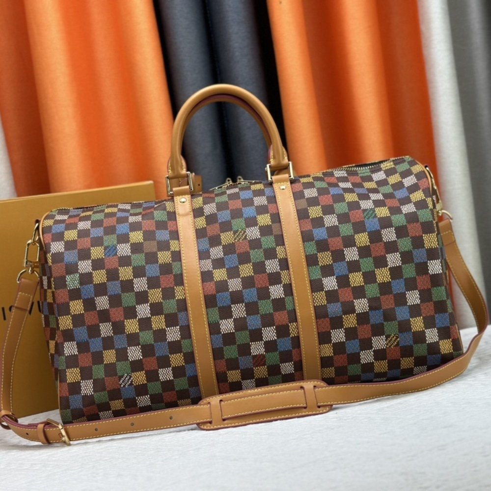 L0vis Vvtt0n Keepall Bandoulière 50 Leather Trim Muticolor 50Cm