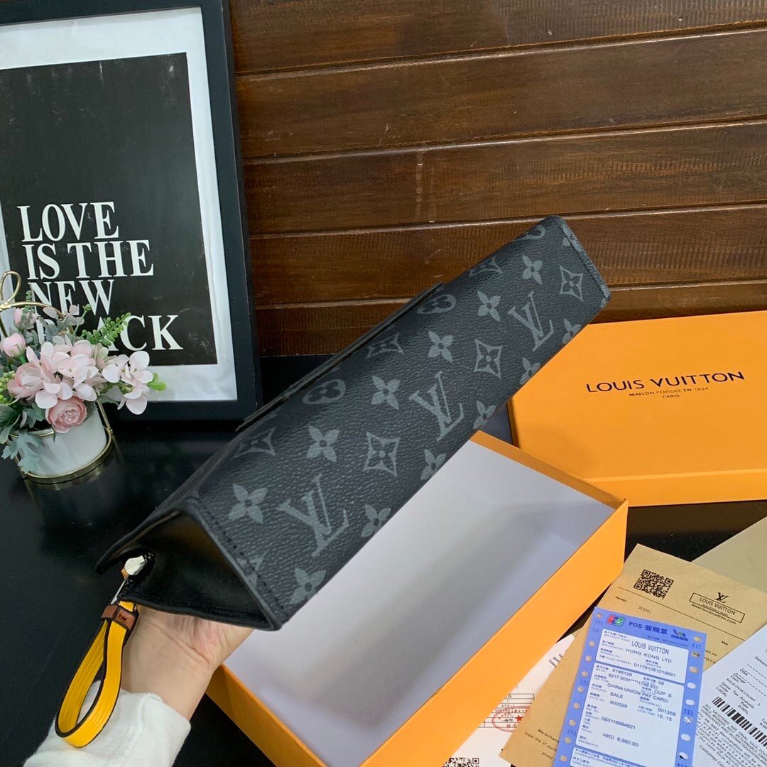 L0vis Vvtt0n Discovery Pochette Clutch Monogram Eclipse Black 26Cm