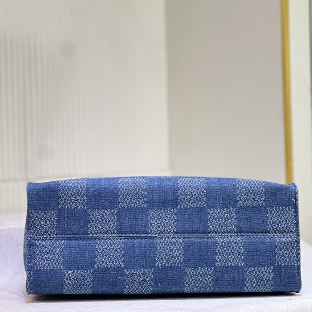 L0vis Vvtt0n On The Go MM Damier Denim Blue 35Cm