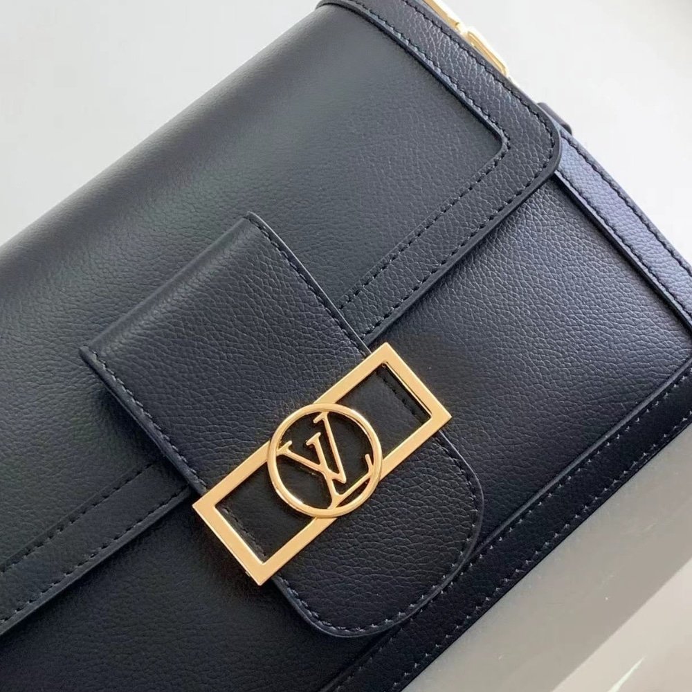[S*per Vip 1:1] L0vis Vvtt0n Dauphine Soft MM Calfskin Black 24Cm M25209