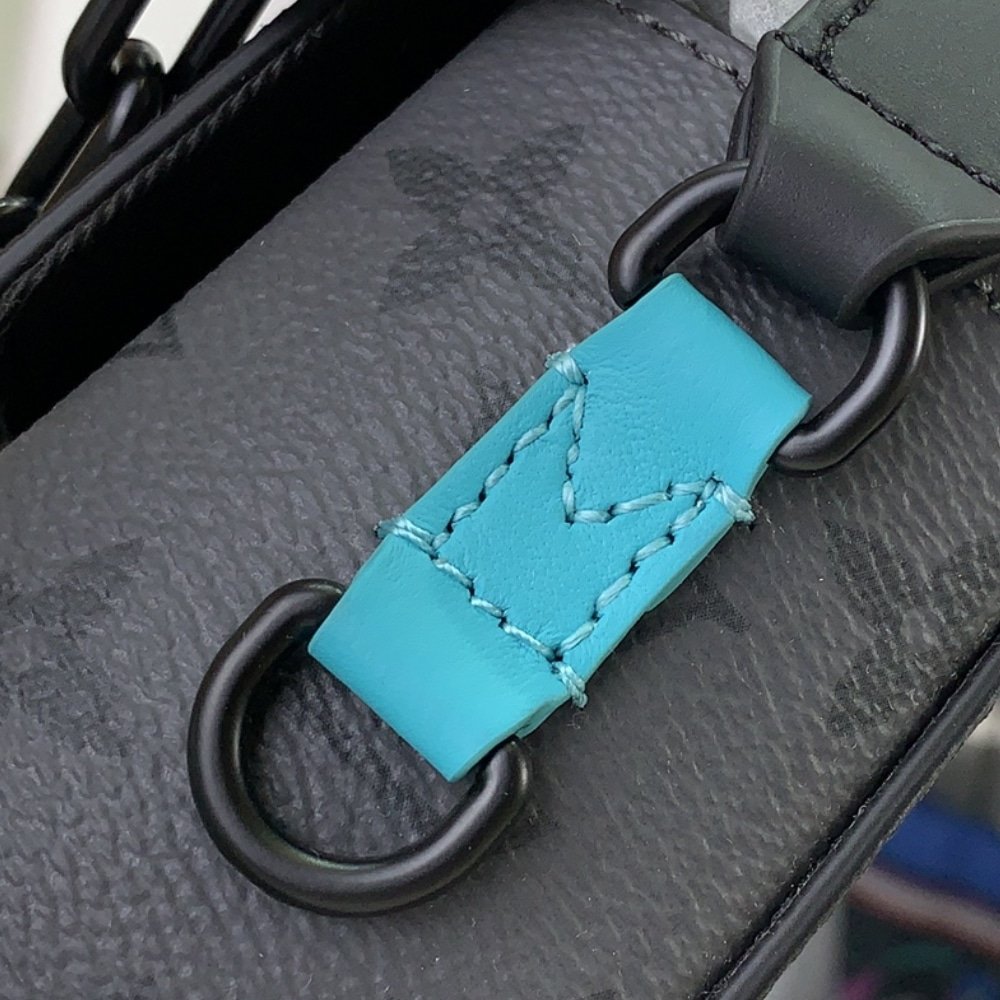 [S*per Vip 1:1] L0vis Vvtt0n Steamer Wearable Wallet Monogram Eclipse Reverse Turquoise 18Cm M11496