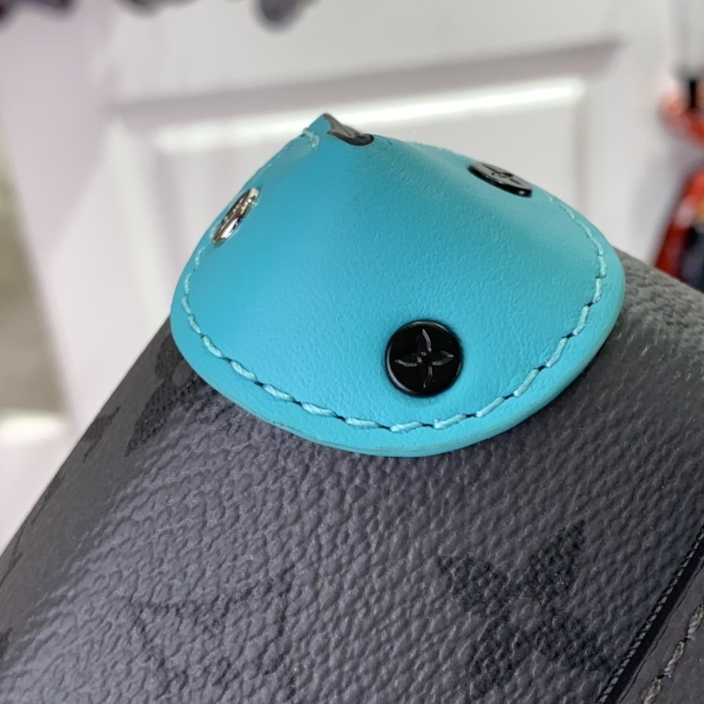 [S*per Vip 1:1] L0vis Vvtt0n Steamer Wearable Wallet Monogram Eclipse Reverse Turquoise 18Cm M11496