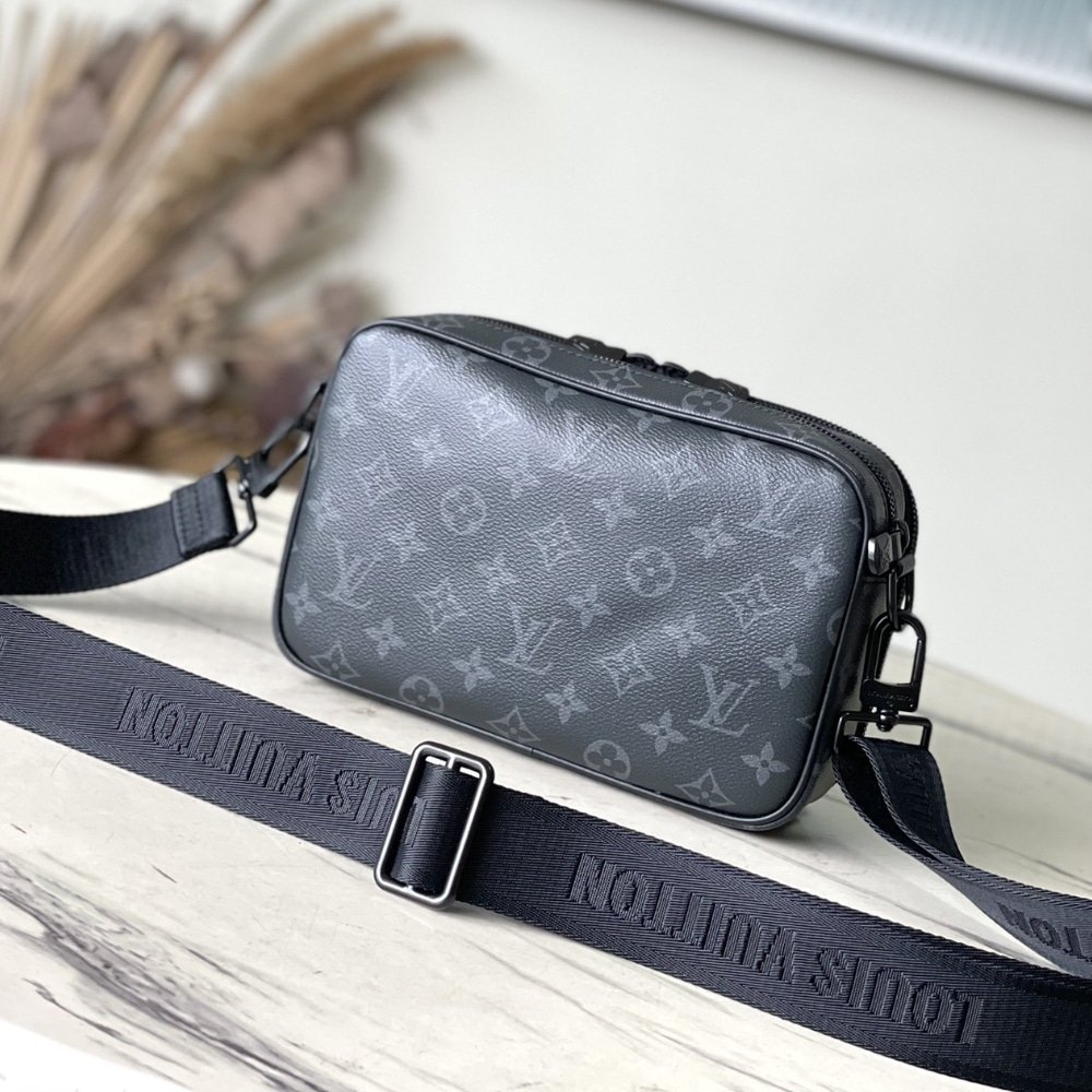 [S*per Vip 1:1] L0vis Vvtt0n Alpha Messenger Monogram Eclipse Canvas Black 24Cm M46955