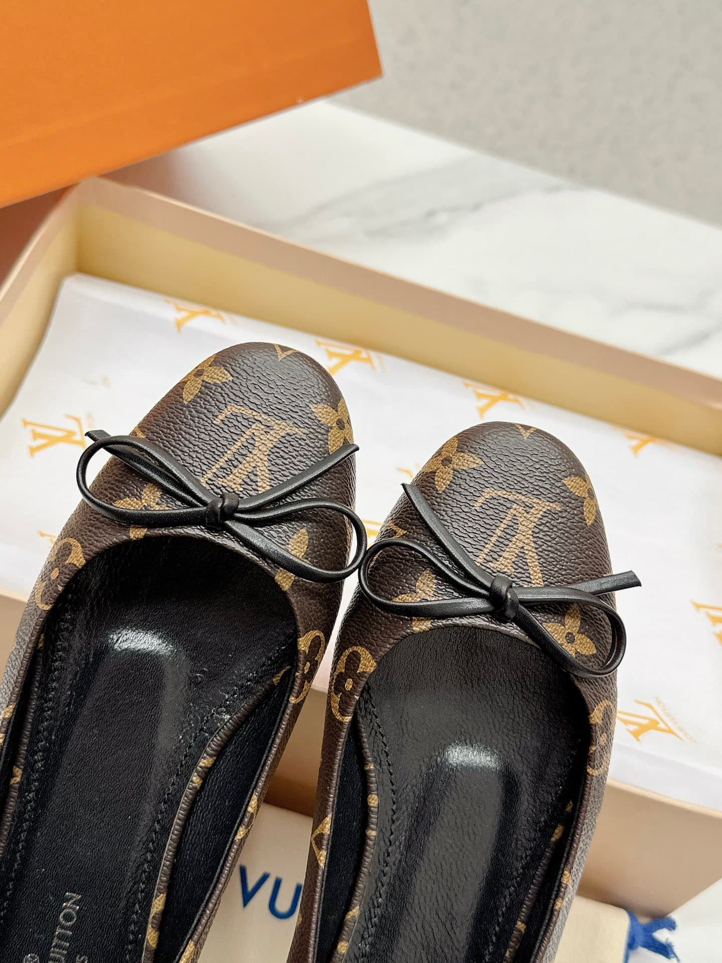 L0vis Vvtt0n Joy Ballerina Flats Monogram Brown
