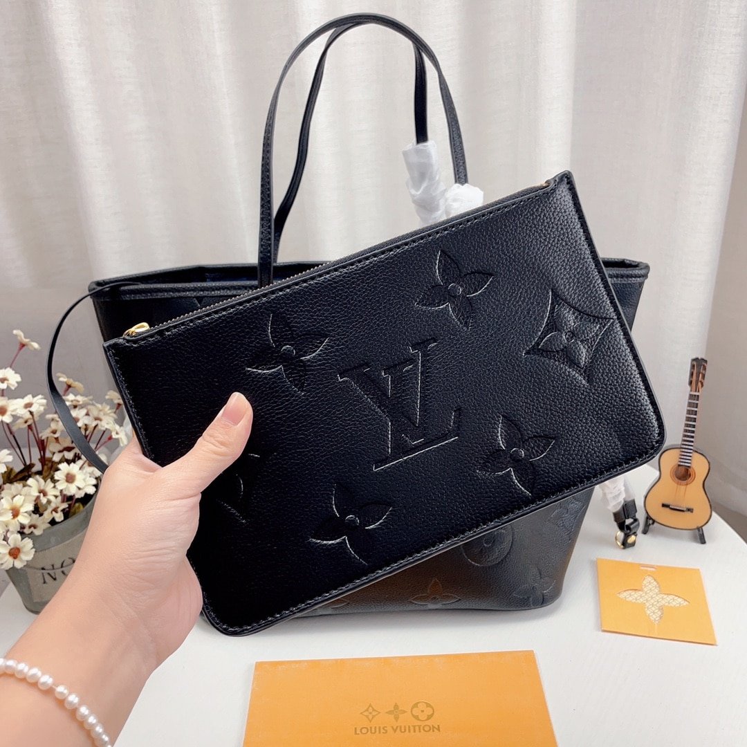 L0vis Vvtt0n Neverfull Mm Monogram Empreinte Leather Black 31Cm M45685