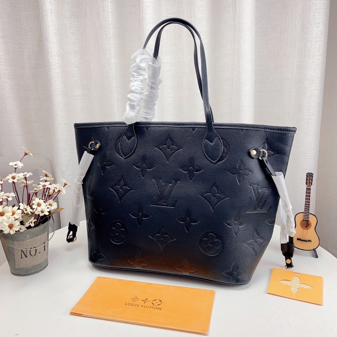L0vis Vvtt0n Neverfull Mm Monogram Empreinte Leather Black 31Cm M45685