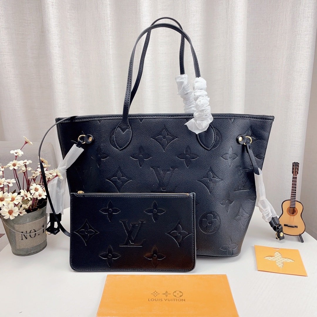 L0vis Vvtt0n Neverfull Mm Monogram Empreinte Leather Black 31Cm M45685
