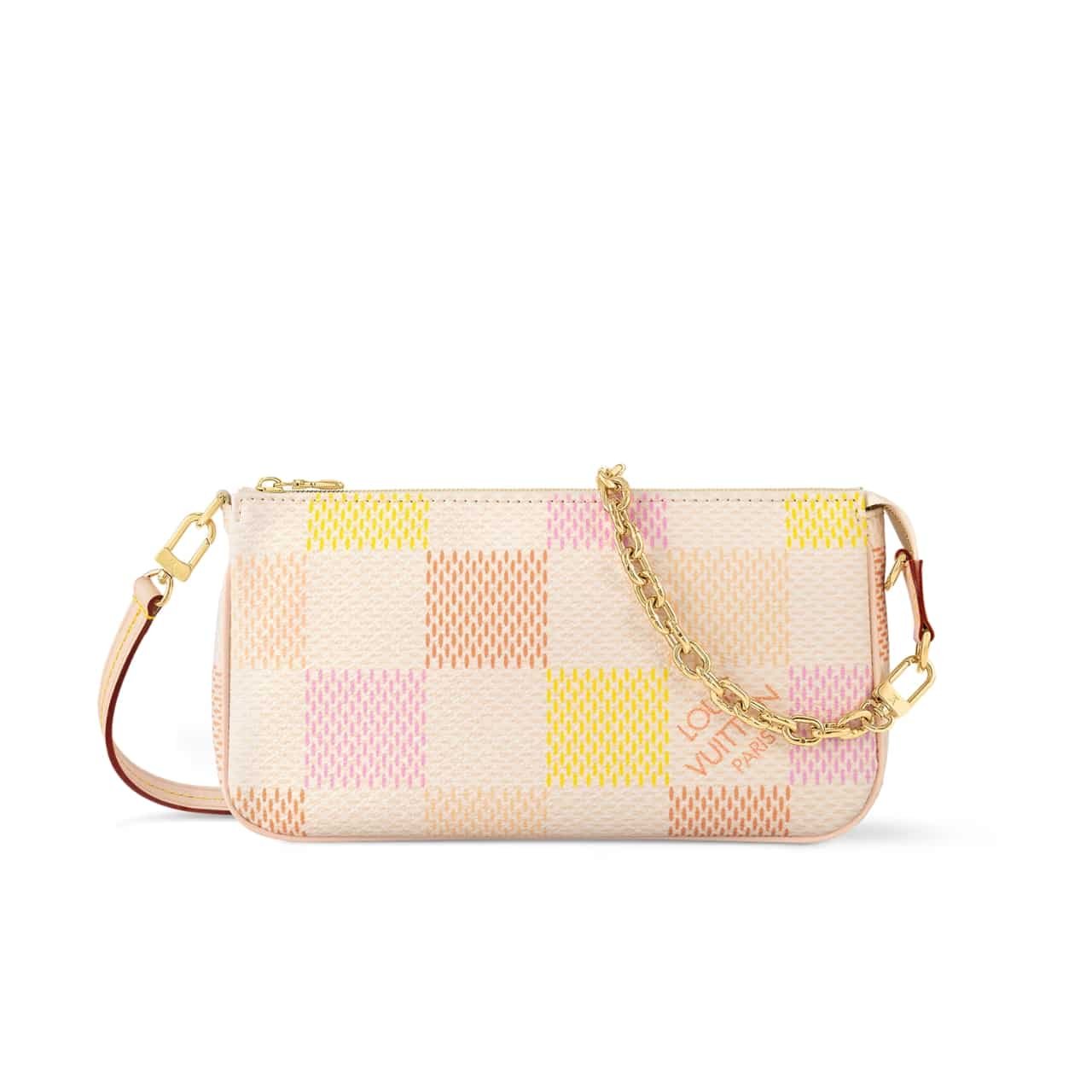 L0vis Vvtt0n Pochette Accessoires Damier Canvas Peach Pink 23Cm N40642