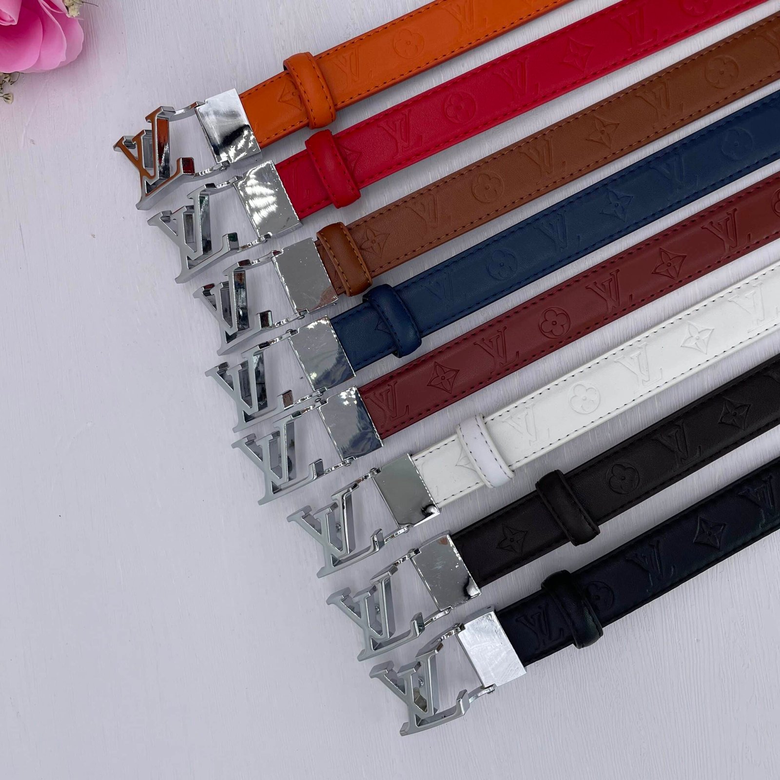 L0vis Vvtt0n Initiales Leather Belt Monogram Black 25Mm