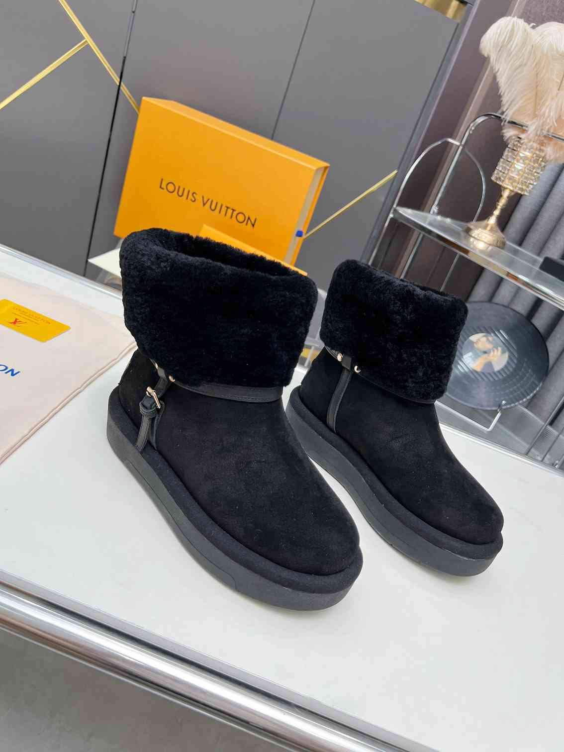 L0vis Vvtt0n Aspen Platform Ankle Boot Black 1Ac78O