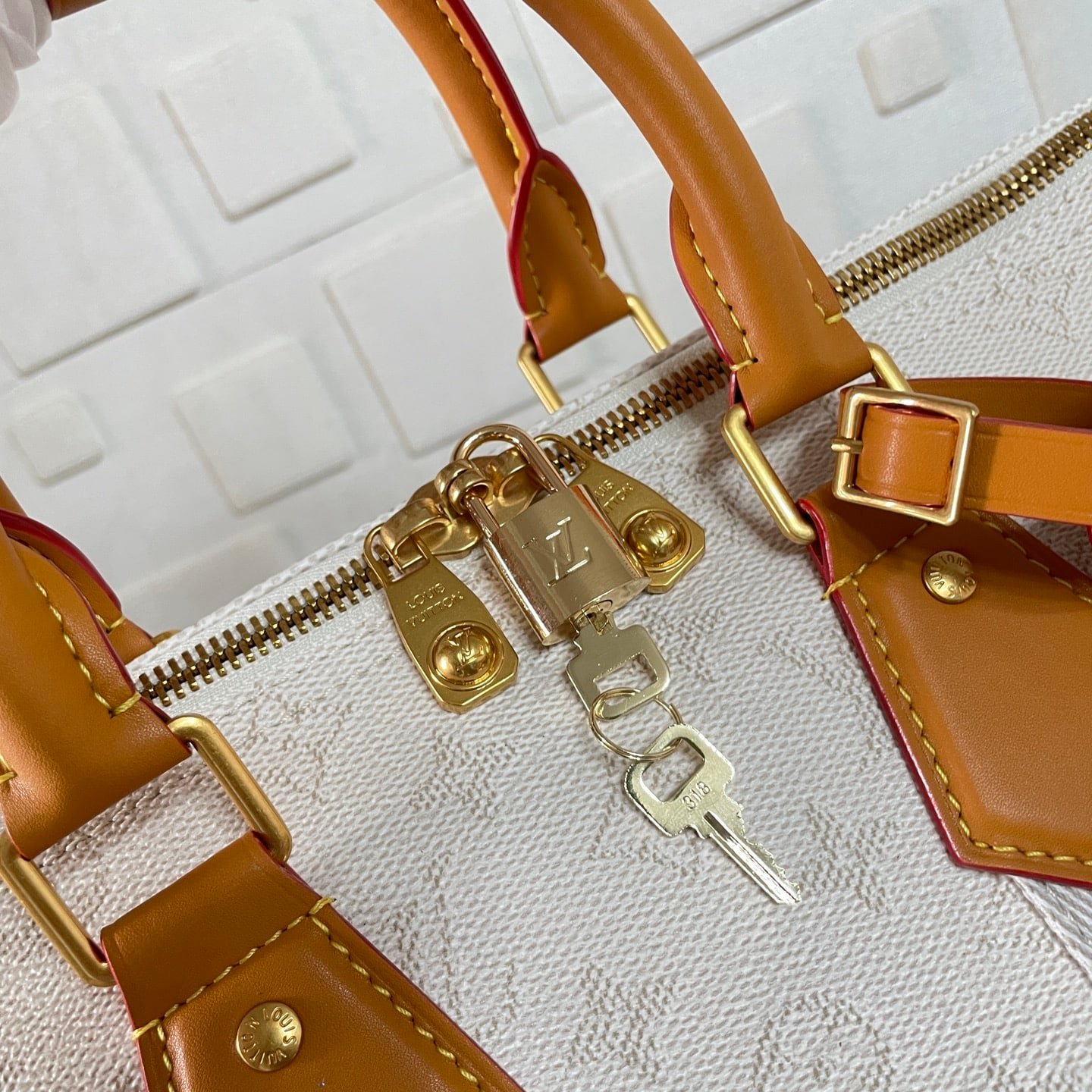 [S*per Vip 1:1] L0vis Vvtt0n Keepall Bandoulière 45 Off White 45Cm M14838