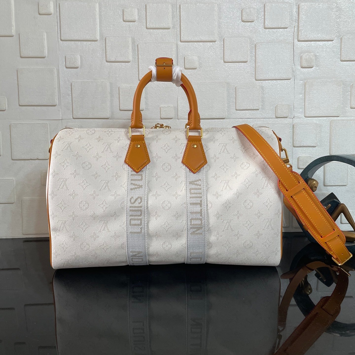 [S*per Vip 1:1] L0vis Vvtt0n Keepall Bandoulière 45 Off White 45Cm M14838