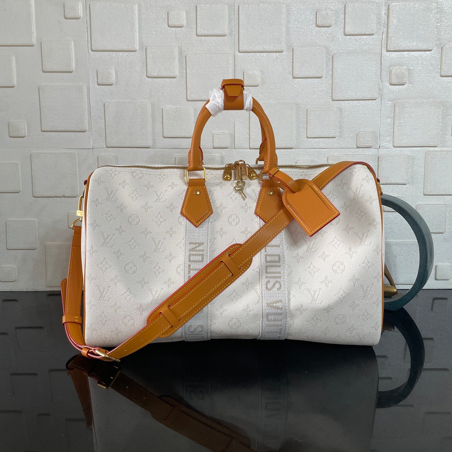 [S*per Vip 1:1] L0vis Vvtt0n Keepall Bandoulière 45 Off White 45Cm M14838