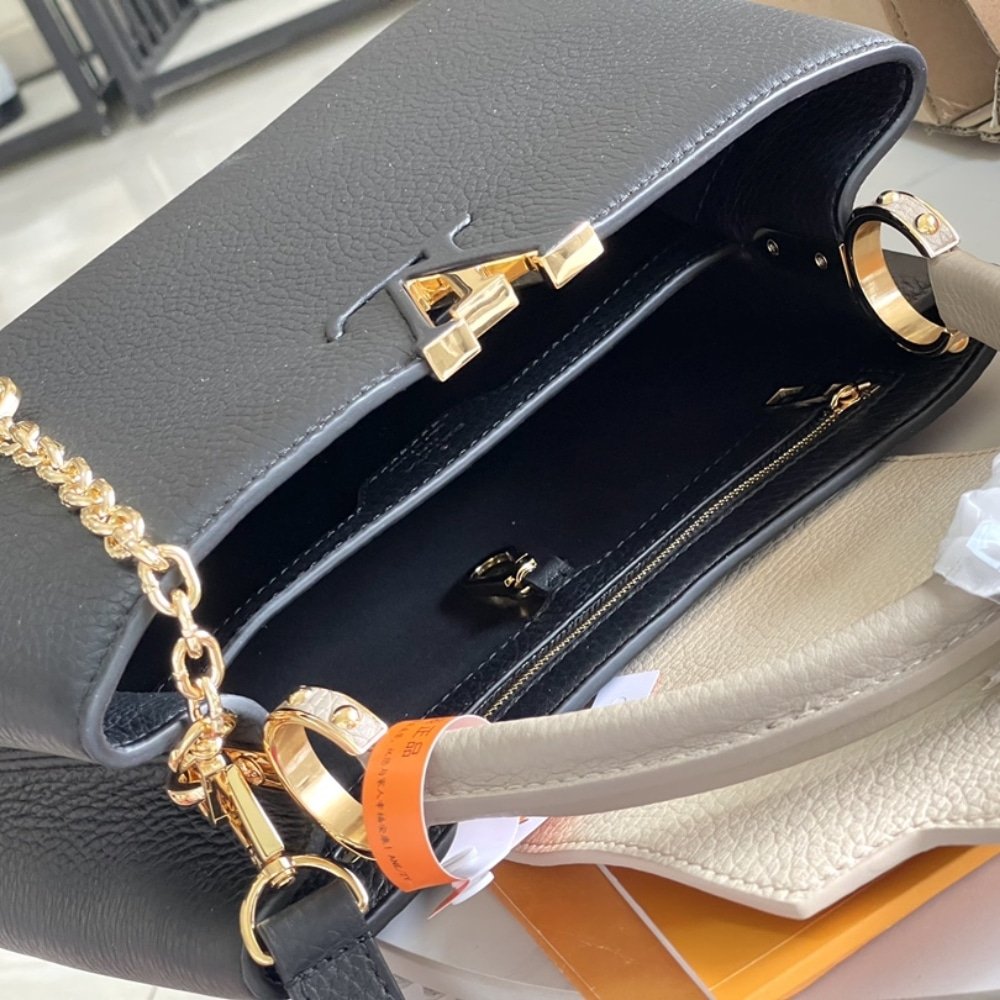 L0vis Vvtt0n Capucines BB Bag Black And Grey 27Cm M20708