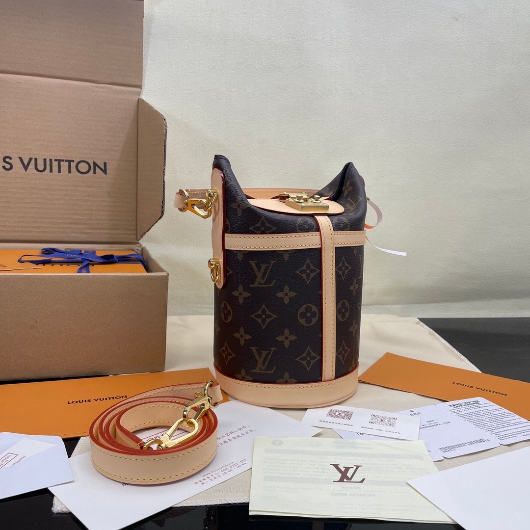 [S*per Vip 1:1] L0vis Vvtt0n Duffle Monogram Coated Canvas Beige 22Cm M43587