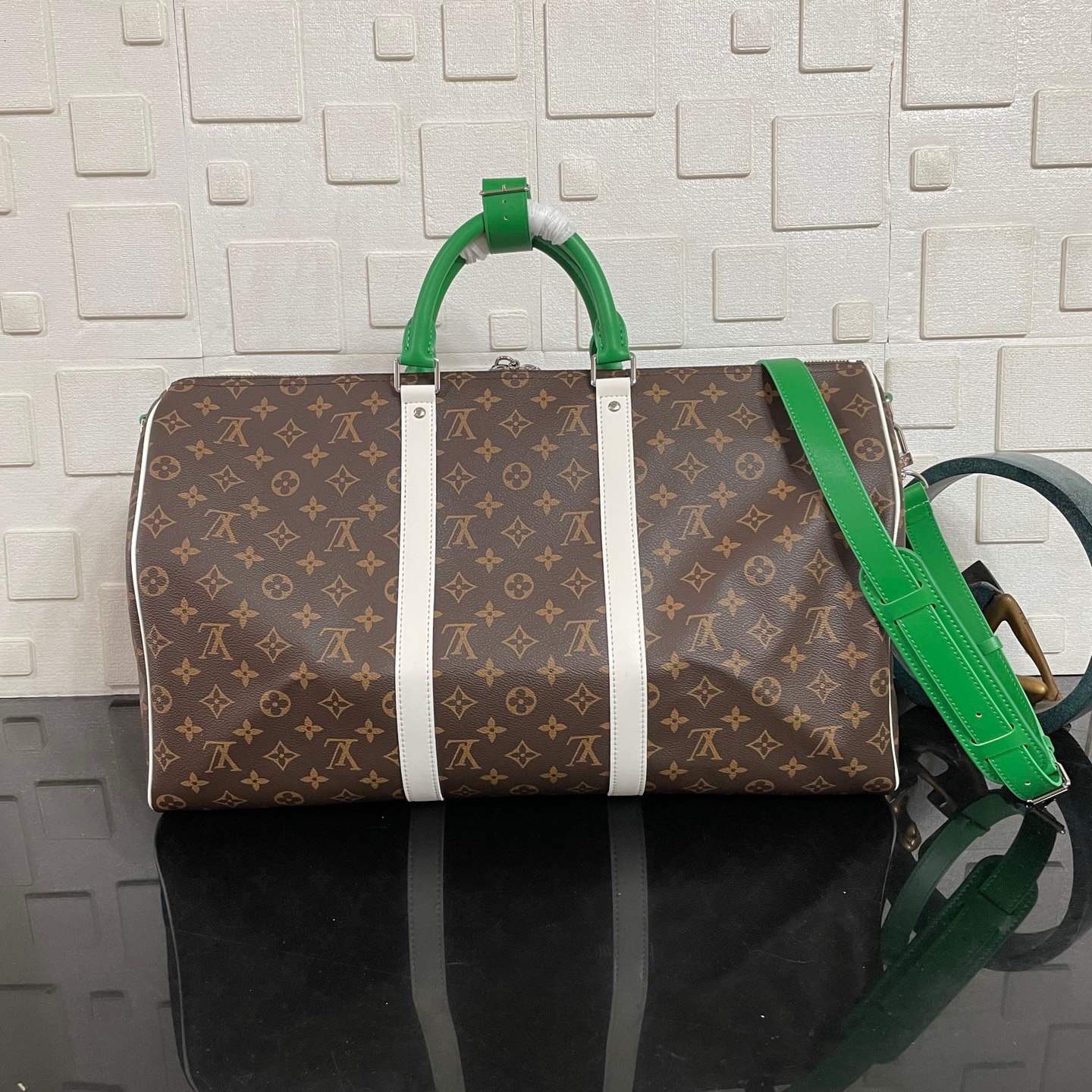 [S*per Vip 1:1] L0vis Vvtt0n Keepall Bandoulière 50 Monogram And Green 50Cm M13926