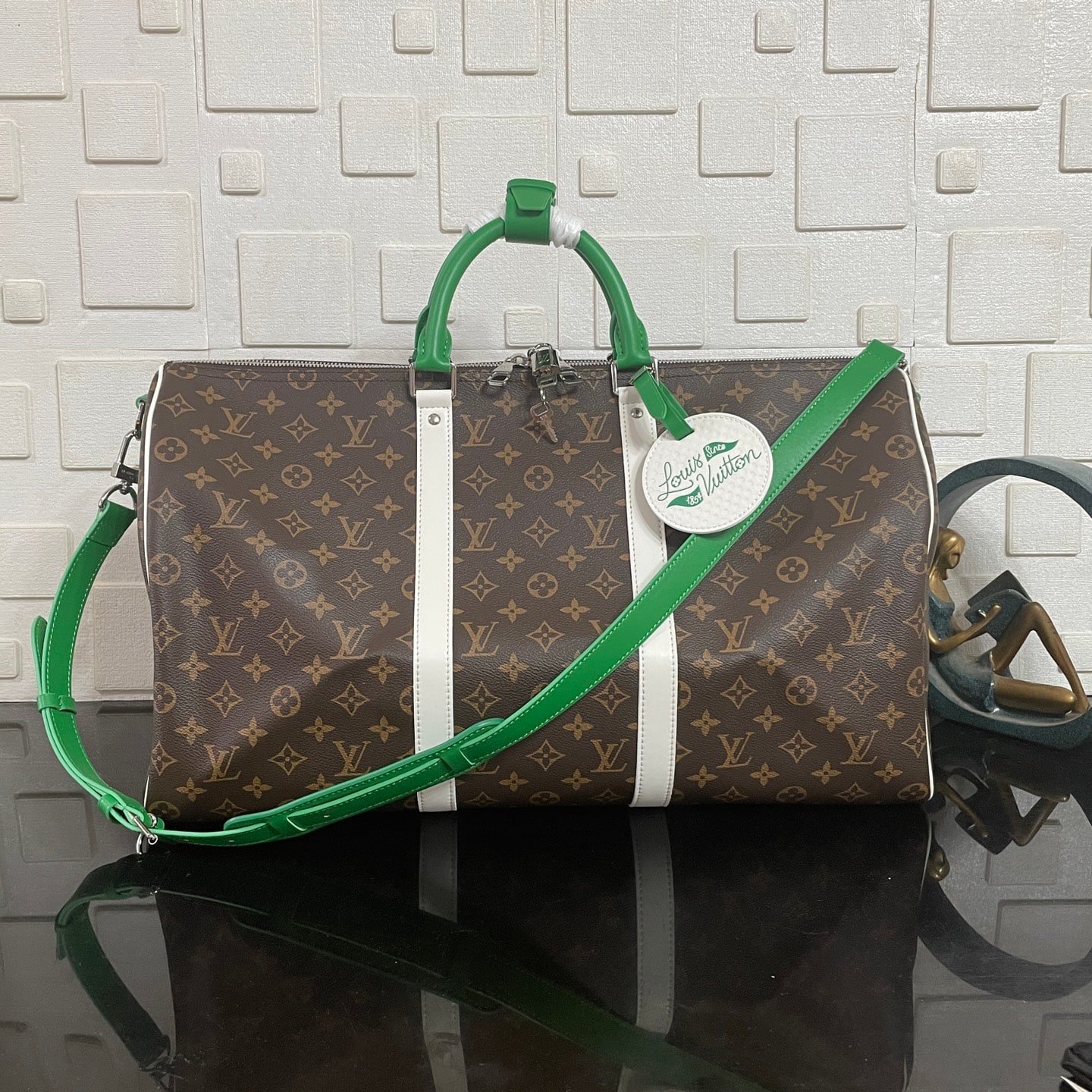 [S*per Vip 1:1] L0vis Vvtt0n Keepall Bandoulière 50 Monogram And Green 50Cm M13926