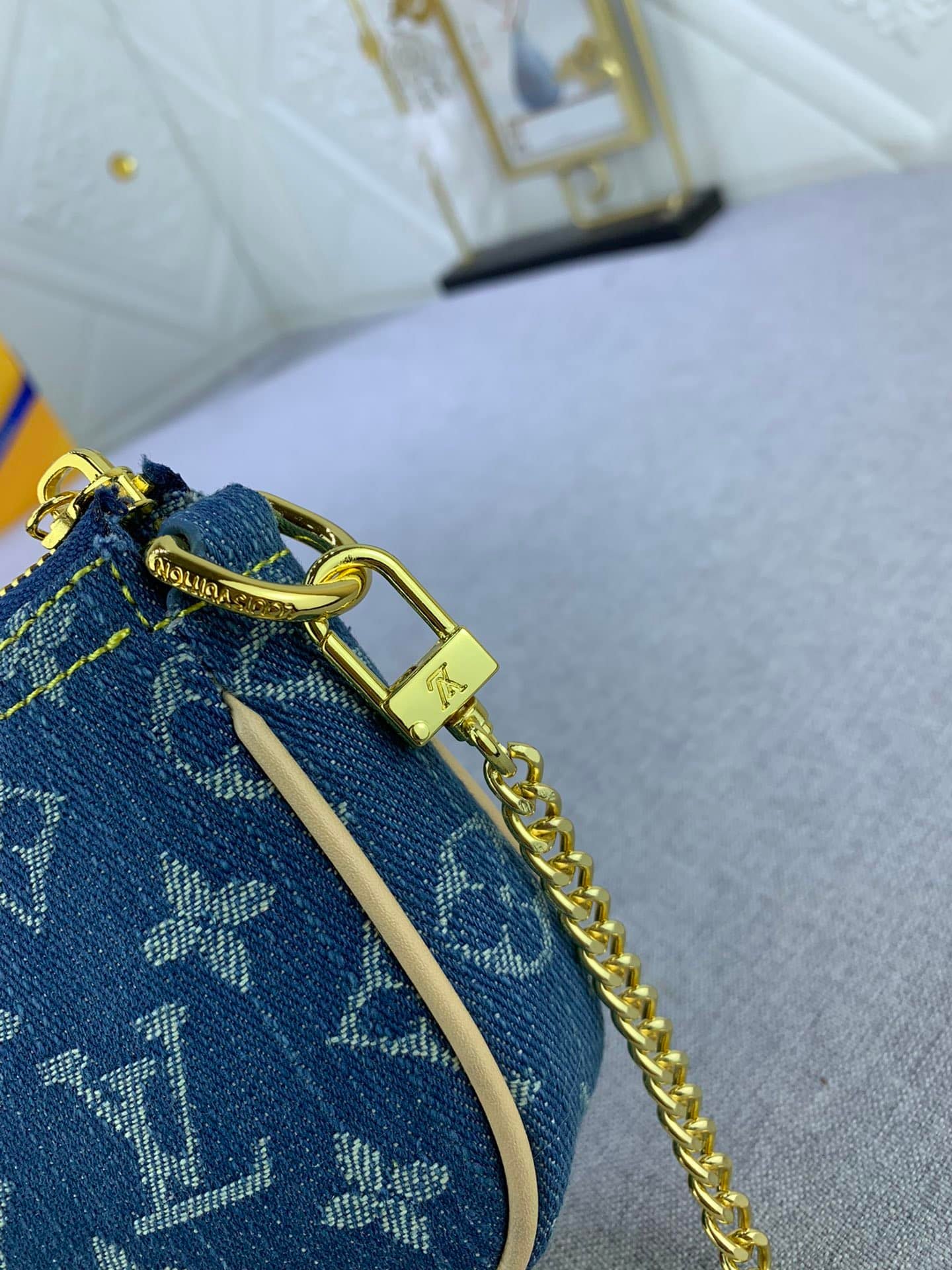 L0vis Vvtt0n Mini Pochette Accessoires Monogram Denim Blue 10Cm M82960