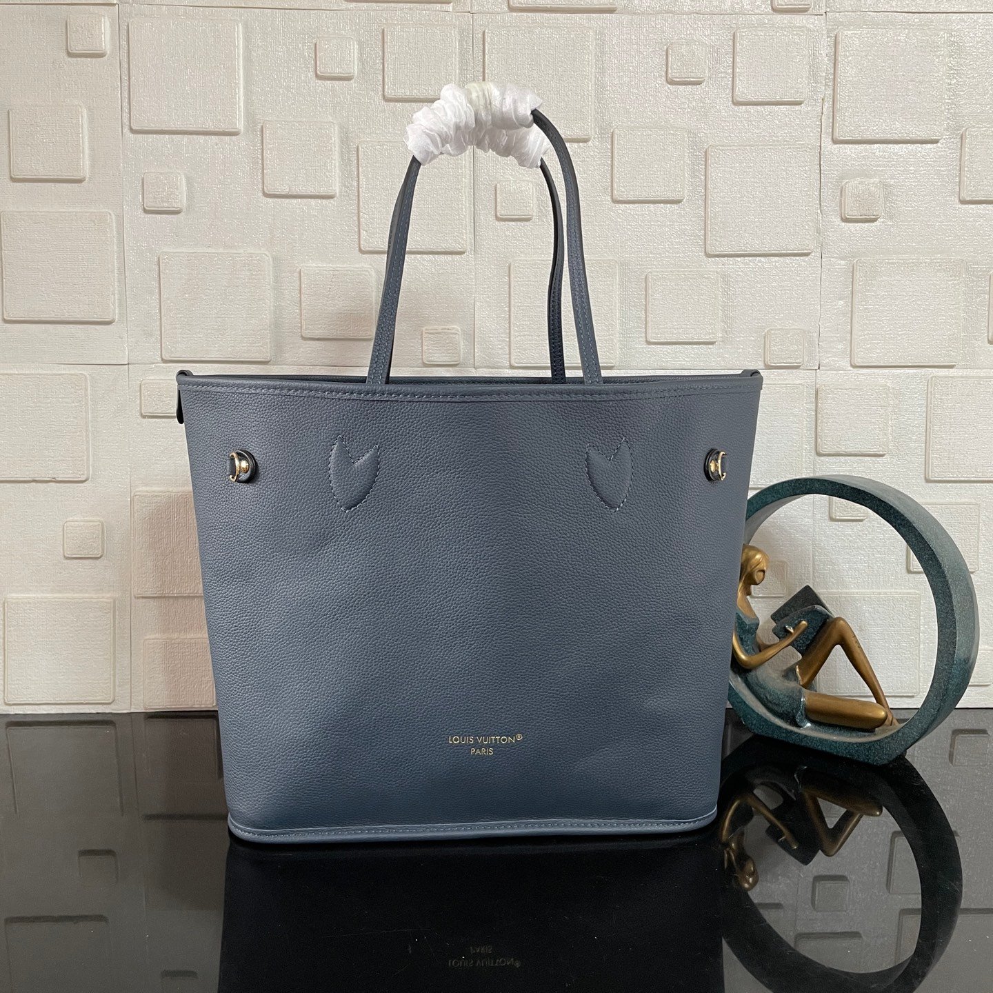 [S*per Vip 1:1] L0vis Vvtt0n Neverfull Inside Out MM Bag Navy Blue 31Cm M14994