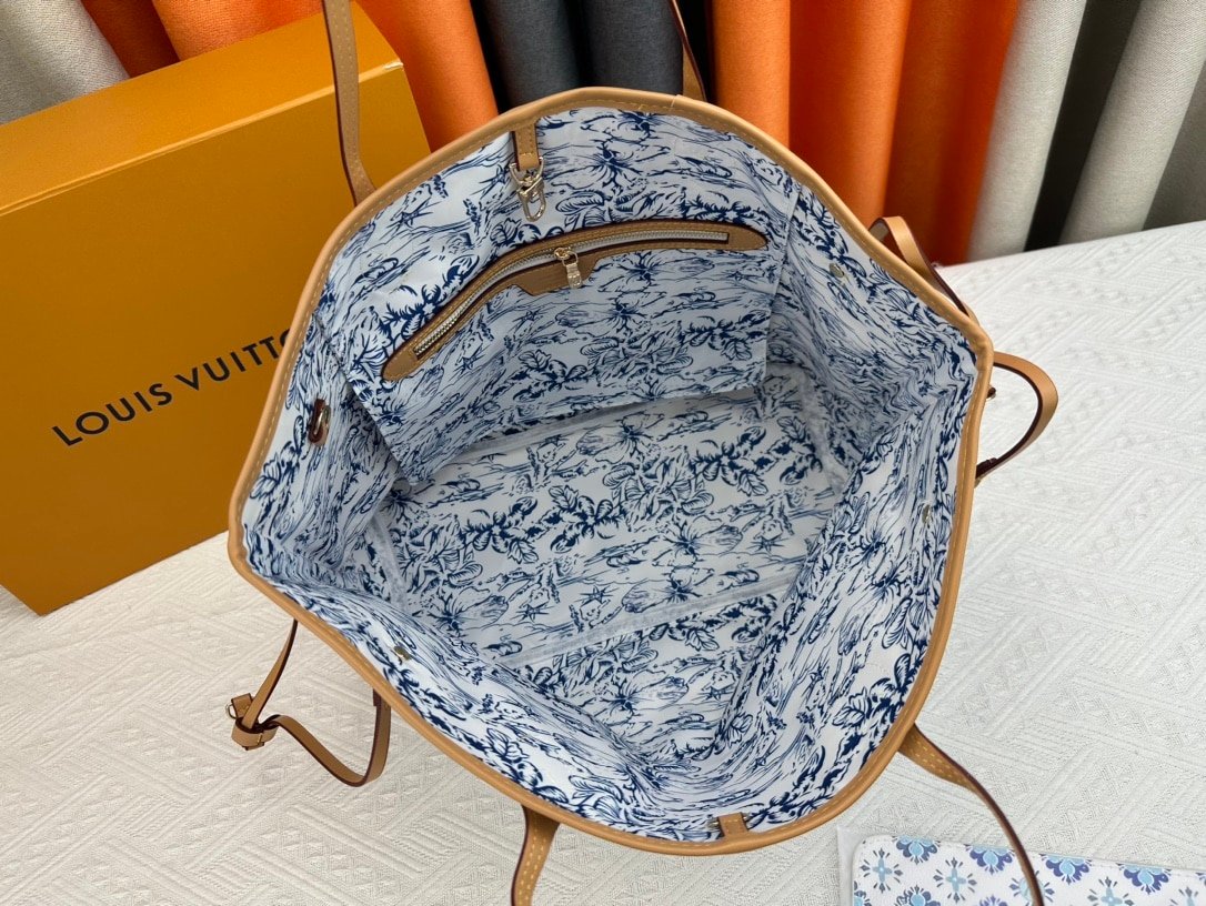 L0vis Vvtt0n Neverfull Mm Autres Toiles Monogram Lagoon 31Cm M11263