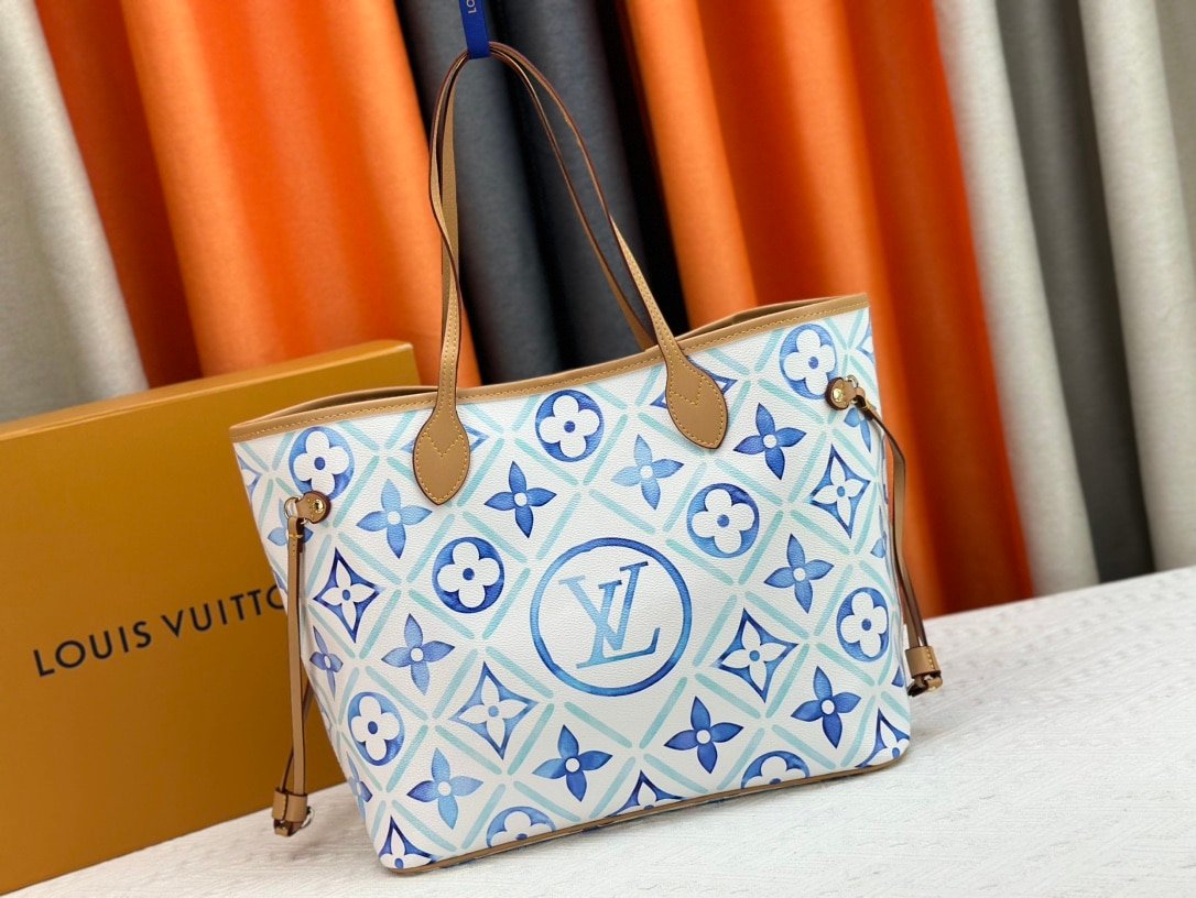 L0vis Vvtt0n Neverfull Mm Autres Toiles Monogram Lagoon 31Cm M11263