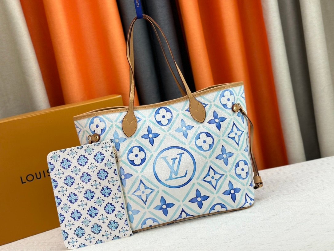 L0vis Vvtt0n Neverfull Mm Autres Toiles Monogram Lagoon 31Cm M11263