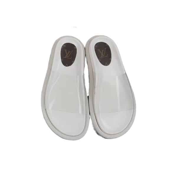 L0vis Vvtt0n Transparent Slippers White