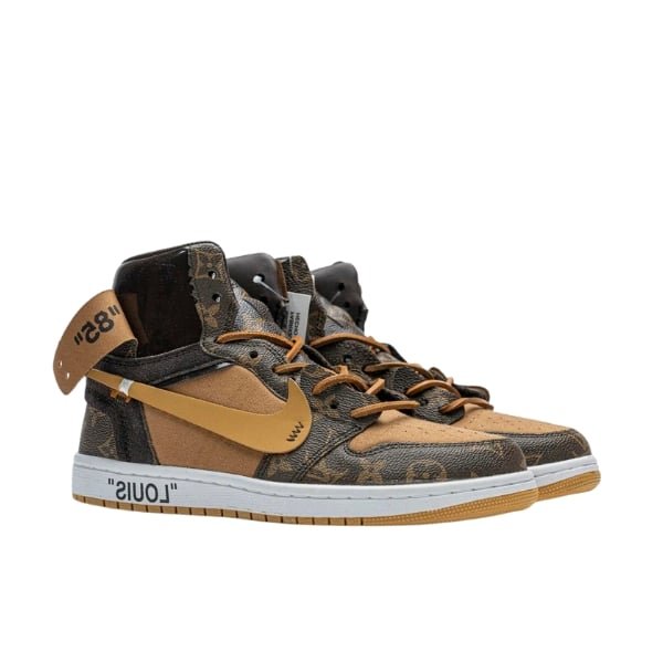 L0vis Vvtt0n X Air Jordan 1 Off White Monogram Canvas Aq0818-158