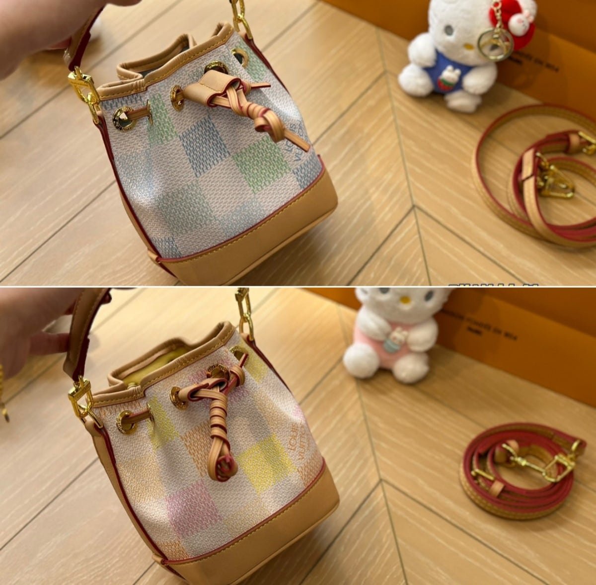 L0vis Vvtt0n Nano Noé Damier Canvas Pistachio 16Cm N40640