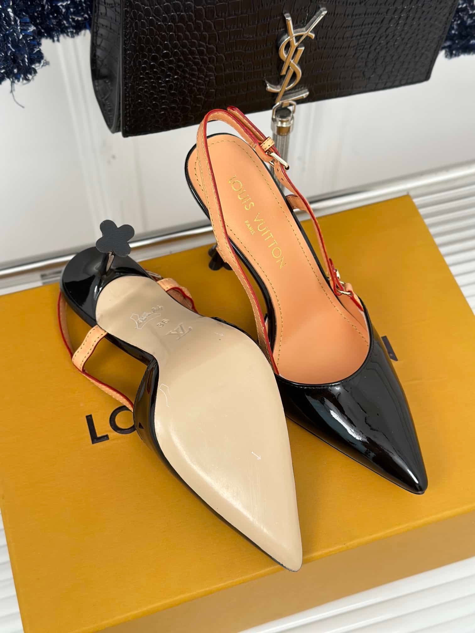 L0vis Vvtt0n Blossom Slingback Pump Black 1Ac8Np