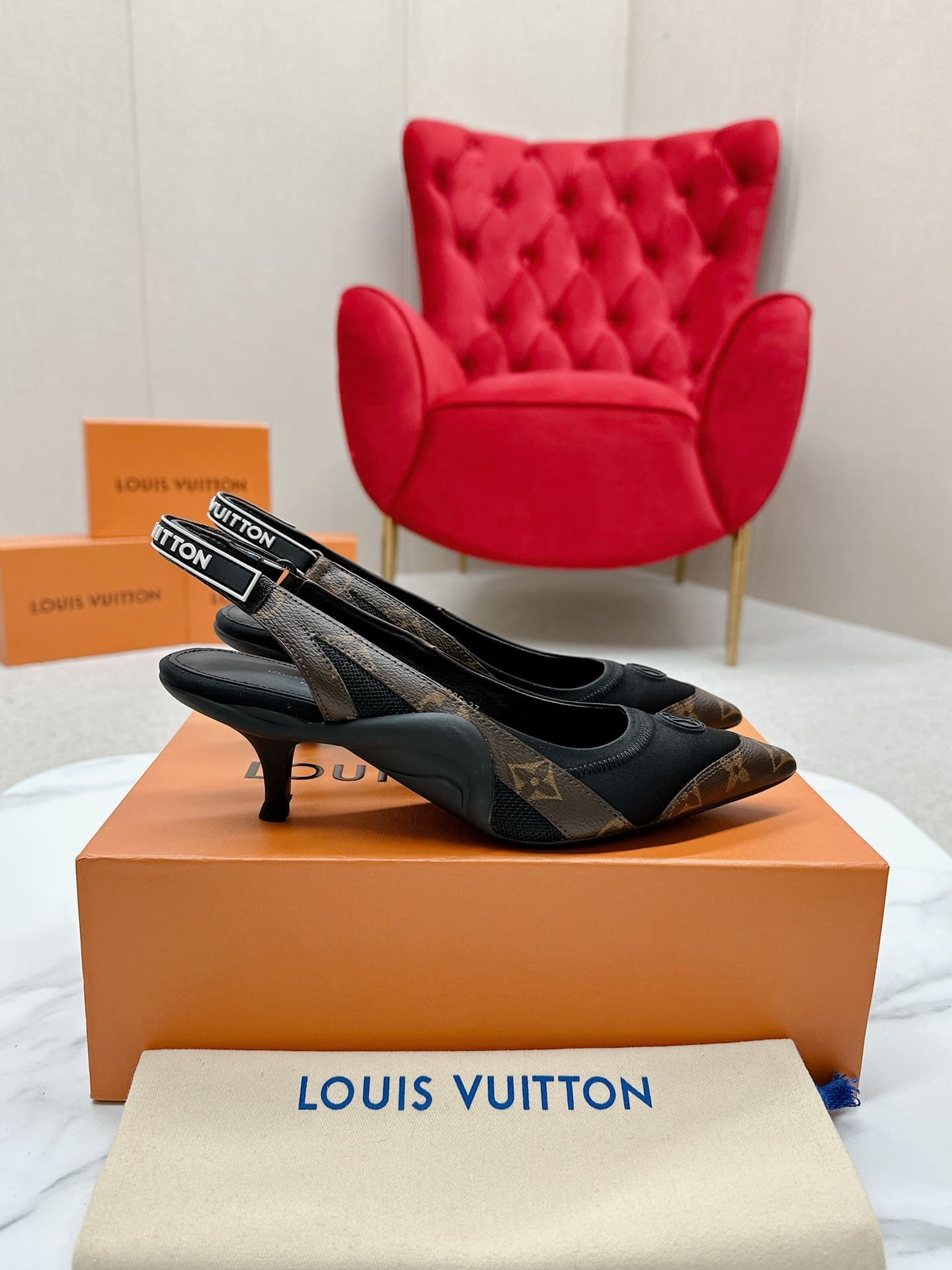 L0vis Vvtt0n Archlight Slingback Pump Black And Brown 1Aadgj