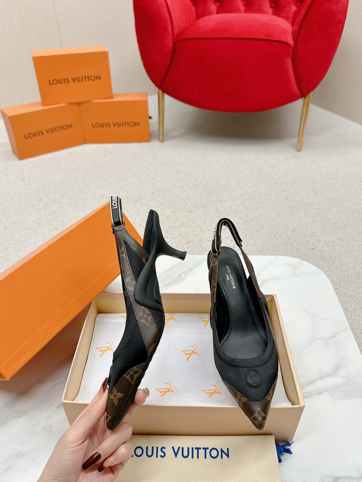 L0vis Vvtt0n Archlight Slingback Pump Black And Brown 1Aadgj