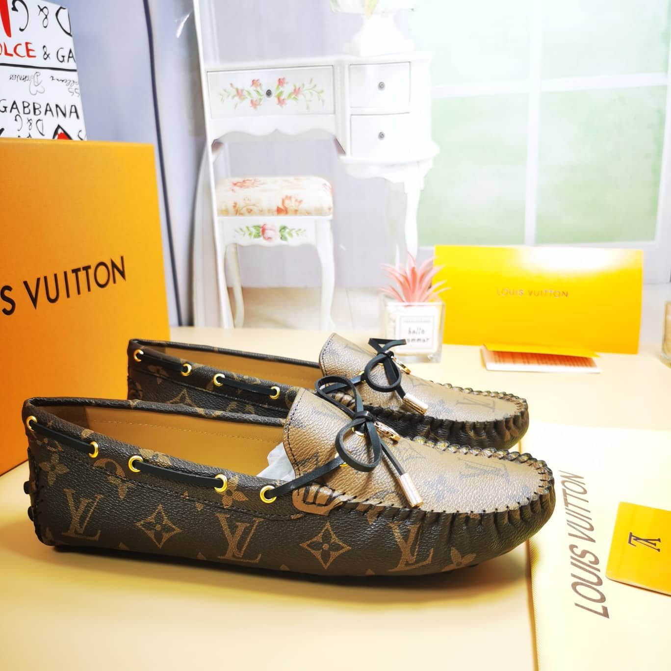 L0vis Vvtt0n Gloria Flat Loafers Brown 1Abv23